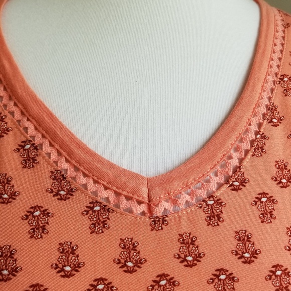 NWOT Route 66 Coral Sleeveless Floral Top - Picture 5 of 8